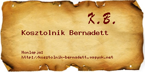 Kosztolnik Bernadett névjegykártya